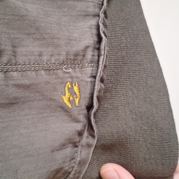 Billabong Olive Green Military Utility Jacket Full Zip Cargo Pockets Medium - Picture 9 of 13